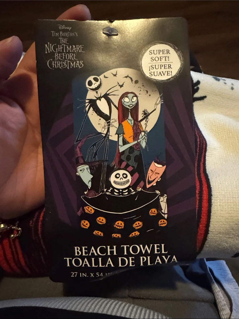 The Nightmare Before Christmas Beach Towel - Jack & Sally Design